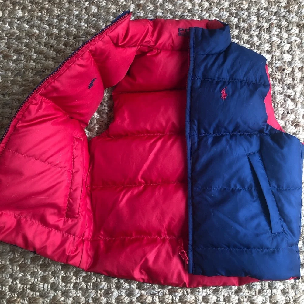 New: Polo Ralph Lauren Reversible Down Puffer Vest. Size 2